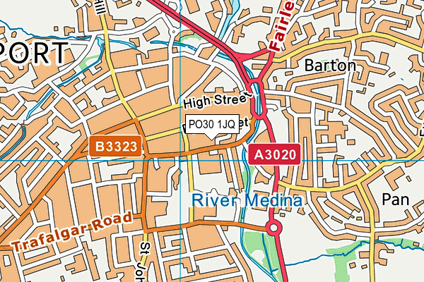 PO30 1JQ map - OS VectorMap District (Ordnance Survey)