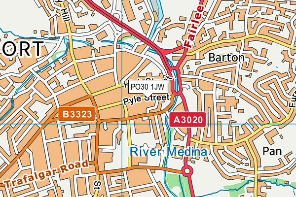 PO30 1JW map - OS VectorMap District (Ordnance Survey) PO30 1JW map - OS VectorMap District (Ordnance Survey)