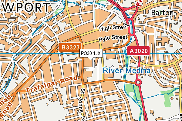 PO30 1JX map - OS VectorMap District (Ordnance Survey) PO30 1JX map - OS VectorMap District (Ordnance Survey)