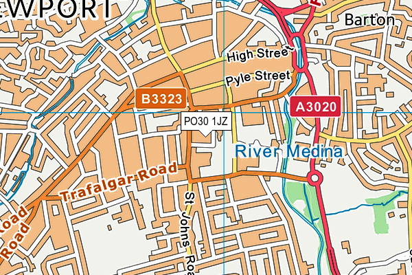 PO30 1JZ map - OS VectorMap District (Ordnance Survey) PO30 1JZ map - OS VectorMap District (Ordnance Survey)