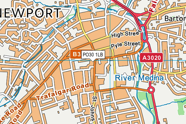 PO30 1LB map - OS VectorMap District (Ordnance Survey) PO30 1LB map - OS VectorMap District (Ordnance Survey)