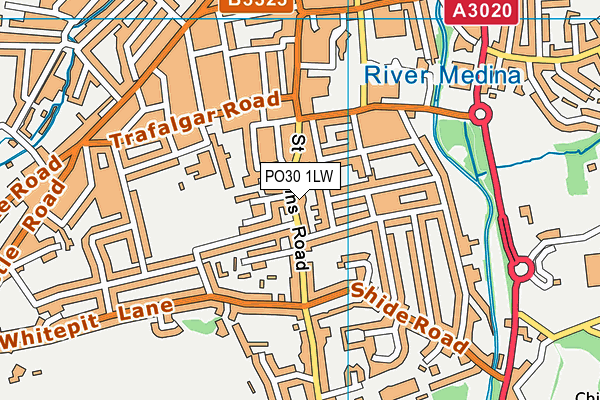 PO30 1LW map - OS VectorMap District (Ordnance Survey) PO30 1LW map - OS VectorMap District (Ordnance Survey)