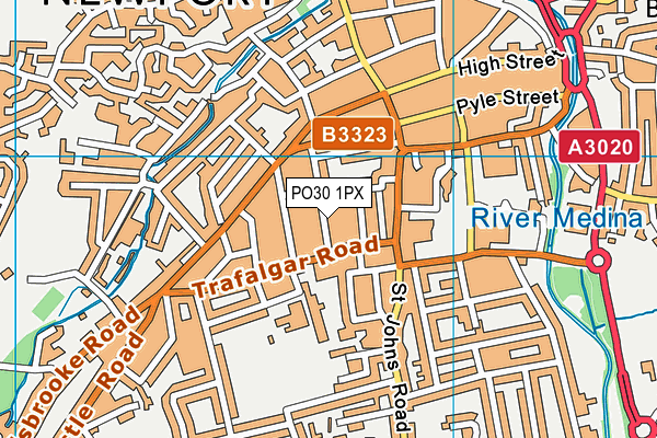 PO30 1PX map - OS VectorMap District (Ordnance Survey)