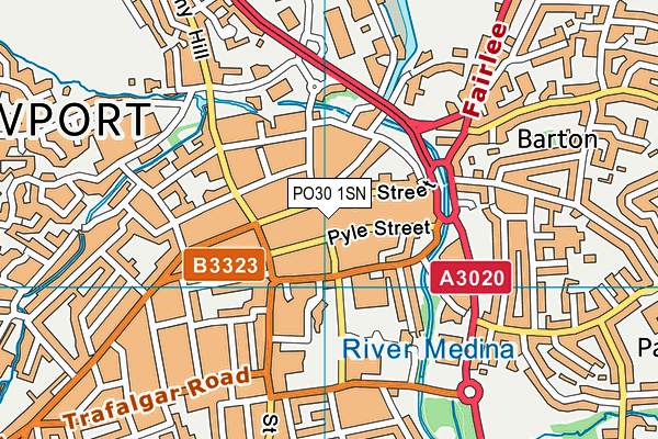 PO30 1SN map - OS VectorMap District (Ordnance Survey) PO30 1SN map - OS VectorMap District (Ordnance Survey)