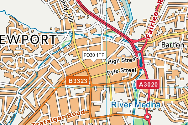 PO30 1TP map - OS VectorMap District (Ordnance Survey)