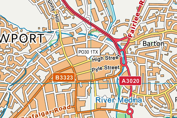 PO30 1TX map - OS VectorMap District (Ordnance Survey) PO30 1TX map - OS VectorMap District (Ordnance Survey)