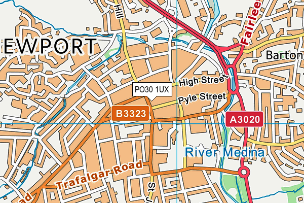 PO30 1UX map - OS VectorMap District (Ordnance Survey) PO30 1UX map - OS VectorMap District (Ordnance Survey)
