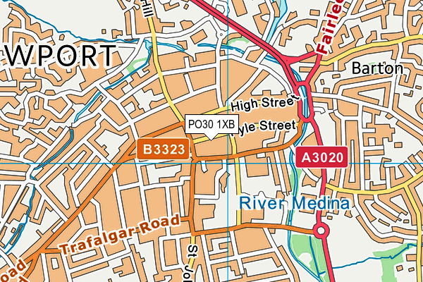 PO30 1XB map - OS VectorMap District (Ordnance Survey) PO30 1XB map - OS VectorMap District (Ordnance Survey)