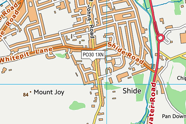 PO30 1XN map - OS VectorMap District (Ordnance Survey) PO30 1XN map - OS VectorMap District (Ordnance Survey)