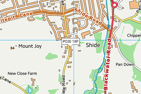 PO30 1XP map - OS VectorMap District (Ordnance Survey)