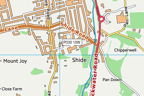 PO30 1XW map - OS VectorMap District (Ordnance Survey) PO30 1XW map - OS VectorMap District (Ordnance Survey)