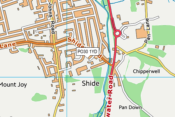PO30 1YD map - OS VectorMap District (Ordnance Survey)