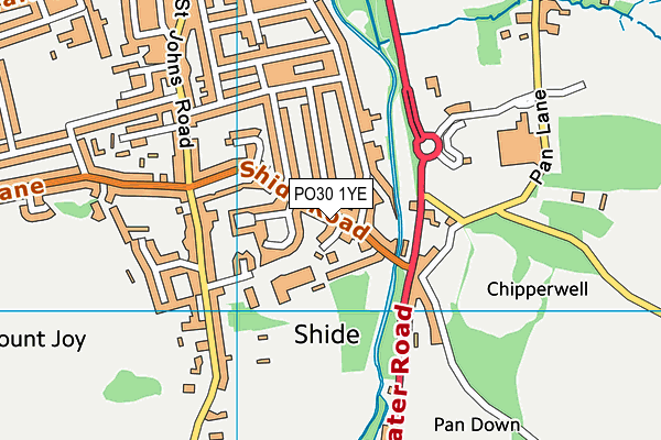 PO30 1YE map - OS VectorMap District (Ordnance Survey) PO30 1YE map - OS VectorMap District (Ordnance Survey)