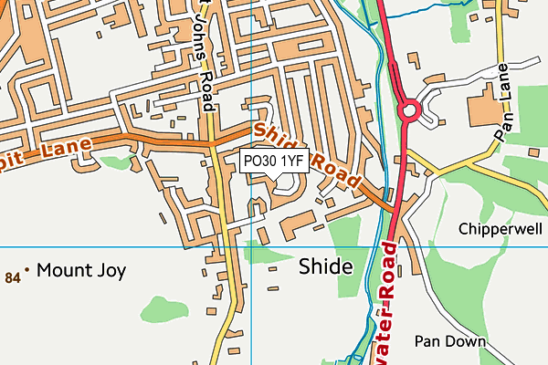 PO30 1YF map - OS VectorMap District (Ordnance Survey) PO30 1YF map - OS VectorMap District (Ordnance Survey)