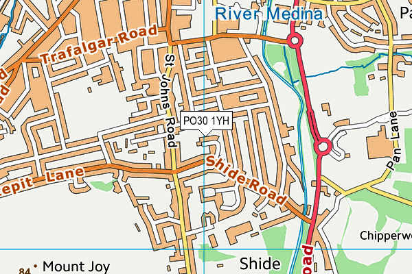 PO30 1YH map - OS VectorMap District (Ordnance Survey) PO30 1YH map - OS VectorMap District (Ordnance Survey)