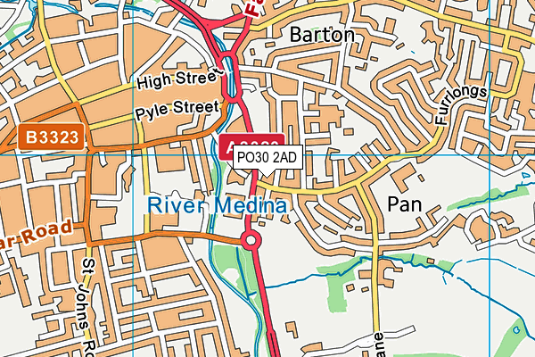 PO30 2AD map - OS VectorMap District (Ordnance Survey) PO30 2AD map - OS VectorMap District (Ordnance Survey)