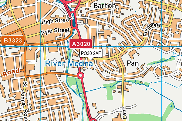 PO30 2AF map - OS VectorMap District (Ordnance Survey) PO30 2AF map - OS VectorMap District (Ordnance Survey)
