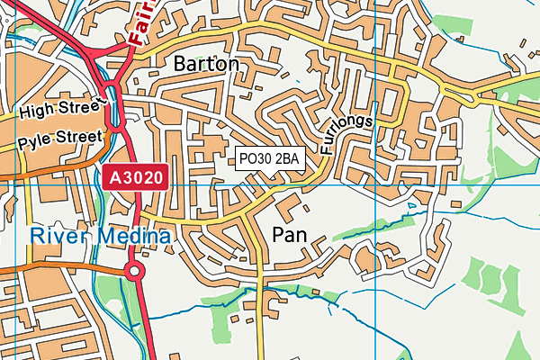 PO30 2BA map - OS VectorMap District (Ordnance Survey) PO30 2BA map - OS VectorMap District (Ordnance Survey)