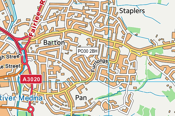 PO30 2BH map - OS VectorMap District (Ordnance Survey) PO30 2BH map - OS VectorMap District (Ordnance Survey)