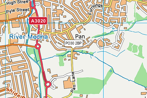 PO30 2BP map - OS VectorMap District (Ordnance Survey) PO30 2BP map - OS VectorMap District (Ordnance Survey)