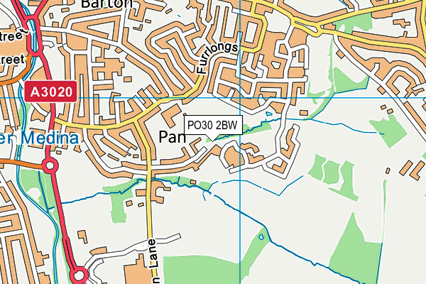 PO30 2BW map - OS VectorMap District (Ordnance Survey) PO30 2BW map - OS VectorMap District (Ordnance Survey)
