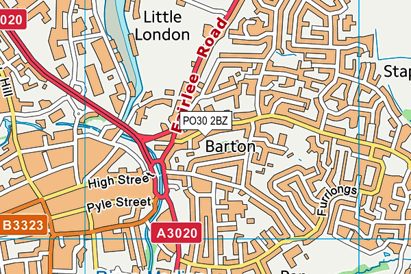 PO30 2BZ map - OS VectorMap District (Ordnance Survey) PO30 2BZ map - OS VectorMap District (Ordnance Survey)