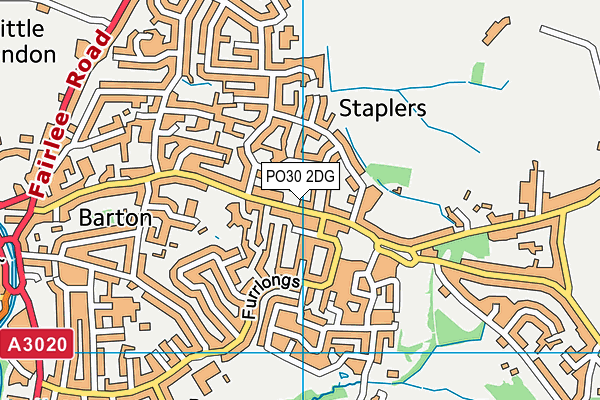 PO30 2DG map - OS VectorMap District (Ordnance Survey) PO30 2DG map - OS VectorMap District (Ordnance Survey)