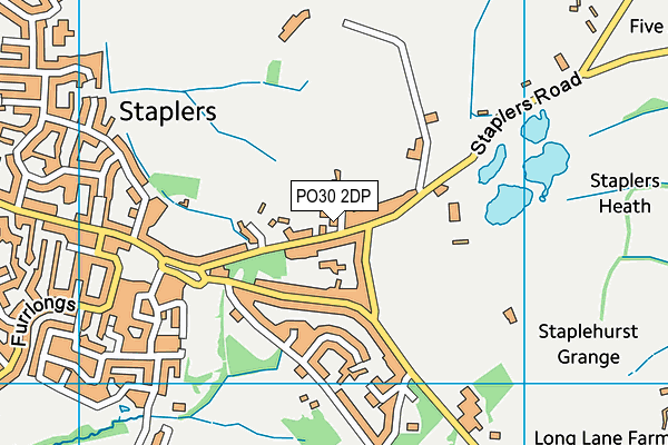 PO30 2DP map - OS VectorMap District (Ordnance Survey) PO30 2DP map - OS VectorMap District (Ordnance Survey)