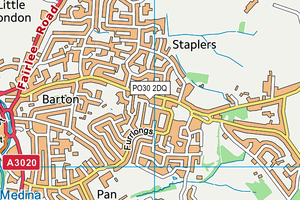 PO30 2DQ map - OS VectorMap District (Ordnance Survey) PO30 2DQ map - OS VectorMap District (Ordnance Survey)