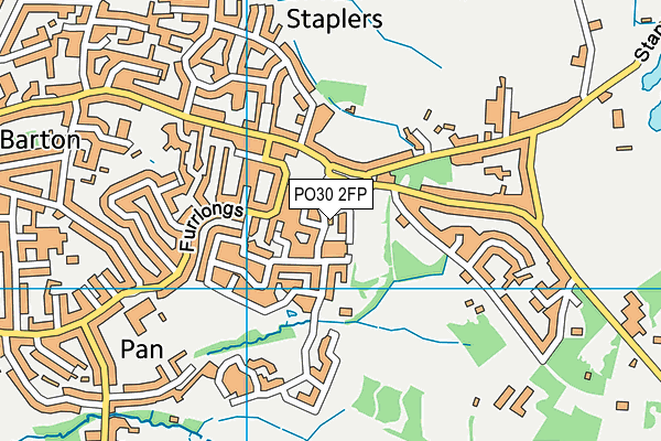 PO30 2FP map - OS VectorMap District (Ordnance Survey) PO30 2FP map - OS VectorMap District (Ordnance Survey)