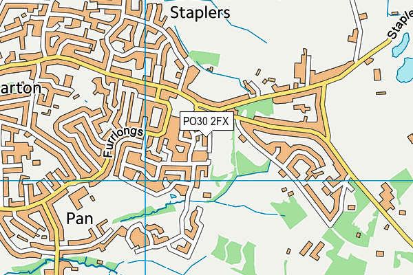 PO30 2FX map - OS VectorMap District (Ordnance Survey) PO30 2FX map - OS VectorMap District (Ordnance Survey)