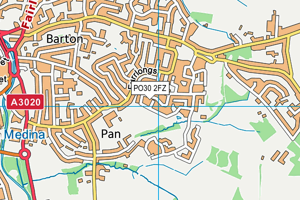 PO30 2FZ map - OS VectorMap District (Ordnance Survey) PO30 2FZ map - OS VectorMap District (Ordnance Survey)