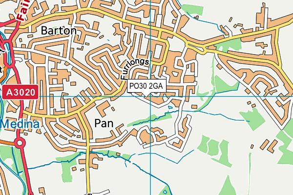 PO30 2GA map - OS VectorMap District (Ordnance Survey) PO30 2GA map - OS VectorMap District (Ordnance Survey)