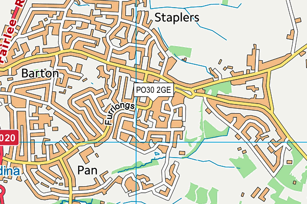 PO30 2GE map - OS VectorMap District (Ordnance Survey) PO30 2GE map - OS VectorMap District (Ordnance Survey)