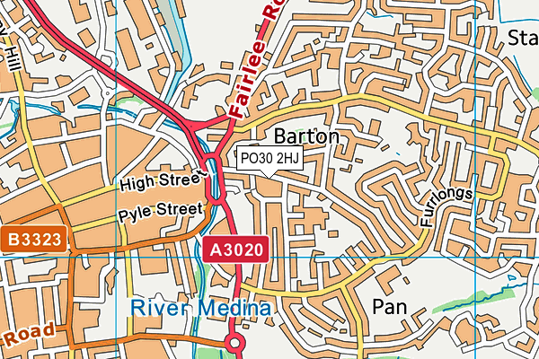 PO30 2HJ map - OS VectorMap District (Ordnance Survey)