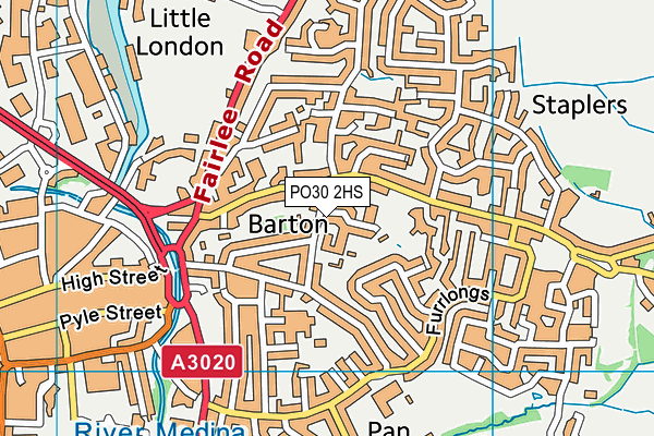 PO30 2HS map - OS VectorMap District (Ordnance Survey) PO30 2HS map - OS VectorMap District (Ordnance Survey)