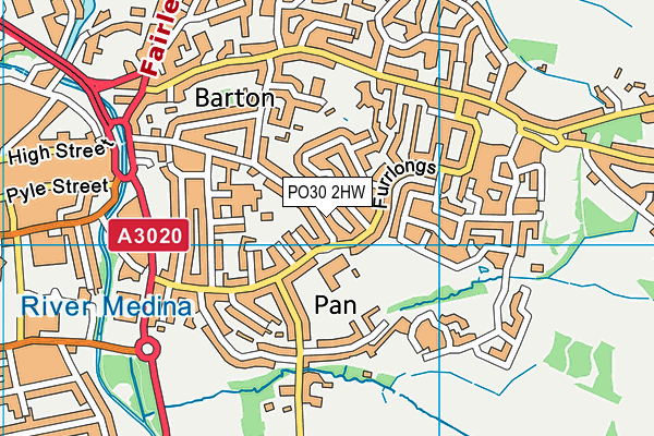 PO30 2HW map - OS VectorMap District (Ordnance Survey) PO30 2HW map - OS VectorMap District (Ordnance Survey)