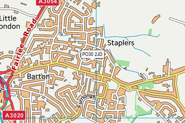 PO30 2JD map - OS VectorMap District (Ordnance Survey) PO30 2JD map - OS VectorMap District (Ordnance Survey)