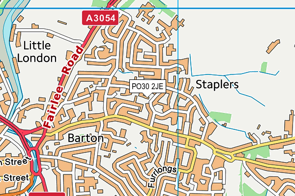 PO30 2JE map - OS VectorMap District (Ordnance Survey) PO30 2JE map - OS VectorMap District (Ordnance Survey)