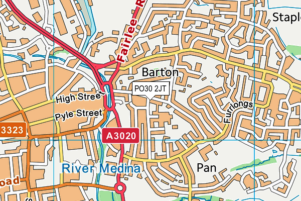 PO30 2JT map - OS VectorMap District (Ordnance Survey) PO30 2JT map - OS VectorMap District (Ordnance Survey)