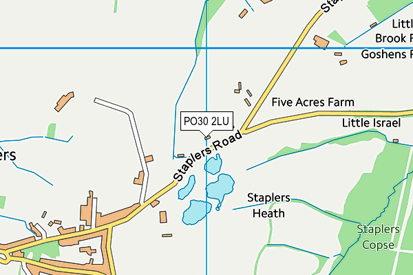 PO30 2LU map - OS VectorMap District (Ordnance Survey) PO30 2LU map - OS VectorMap District (Ordnance Survey)