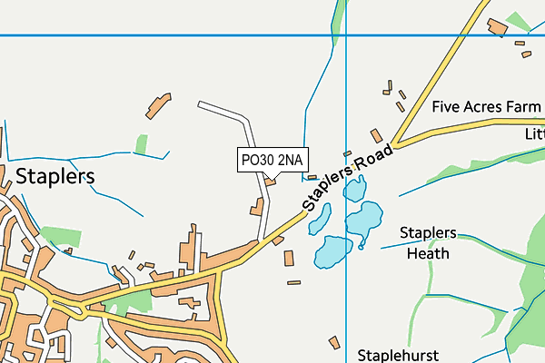 PO30 2NA map - OS VectorMap District (Ordnance Survey) PO30 2NA map - OS VectorMap District (Ordnance Survey)