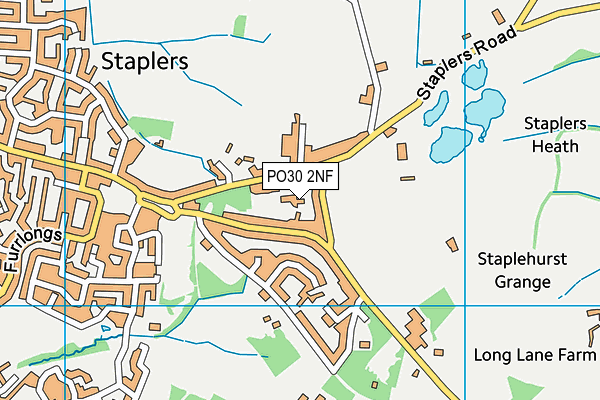 PO30 2NF map - OS VectorMap District (Ordnance Survey) PO30 2NF map - OS VectorMap District (Ordnance Survey)
