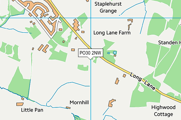 PO30 2NW map - OS VectorMap District (Ordnance Survey) PO30 2NW map - OS VectorMap District (Ordnance Survey)