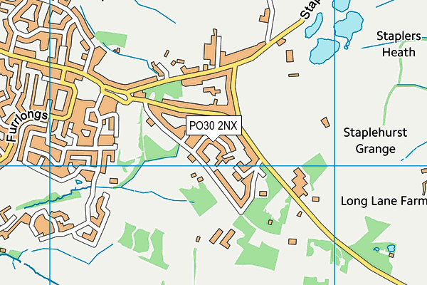 PO30 2NX map - OS VectorMap District (Ordnance Survey) PO30 2NX map - OS VectorMap District (Ordnance Survey)