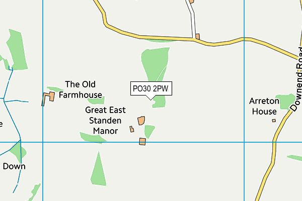 PO30 2PW map - OS VectorMap District (Ordnance Survey) PO30 2PW map - OS VectorMap District (Ordnance Survey)