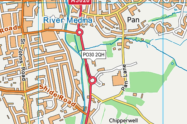 PO30 2QH map - OS VectorMap District (Ordnance Survey) PO30 2QH map - OS VectorMap District (Ordnance Survey)