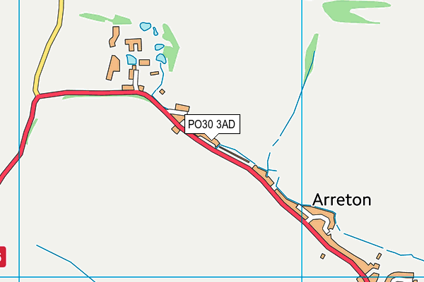 PO30 3AD map - OS VectorMap District (Ordnance Survey)