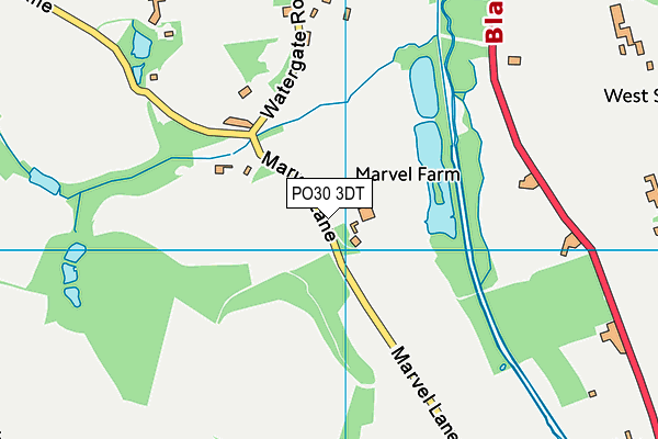 PO30 3DT map - OS VectorMap District (Ordnance Survey)