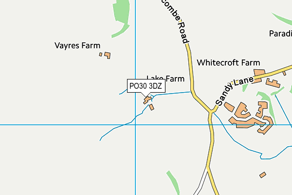 PO30 3DZ map - OS VectorMap District (Ordnance Survey)